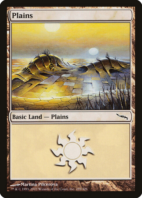 Plains — Mirrodin #289, art by Martina Pilcerova