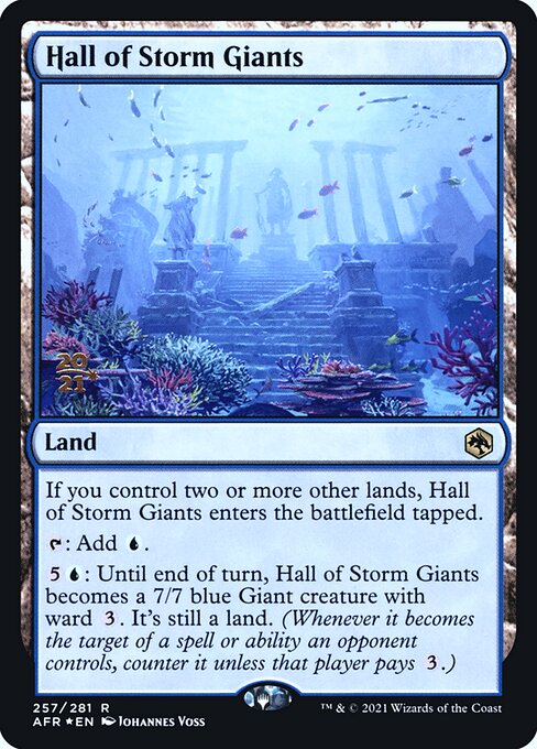 Hall of Storm Giants — Adventures in the Forgotten Realms Promos #257s, art by Johannes Voss