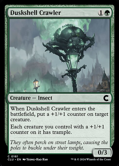 Duskshell Crawler — Ravnica: Clue Edition #161, art by Yeong-Hao Han