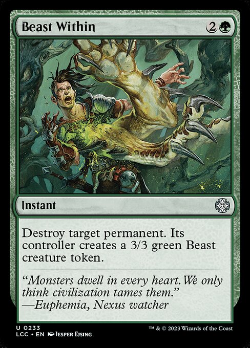 Beast Within — The Lost Caverns of Ixalan Commander #233, art by Jesper Ejsing