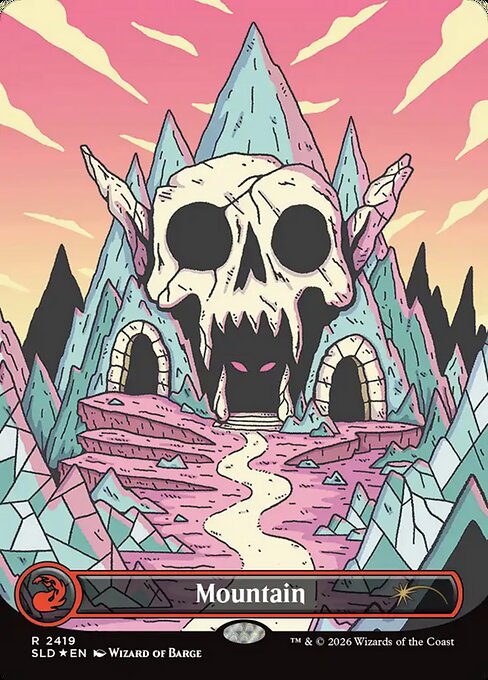 Mountain — Secret Lair Drop #2419, art by Wizard of Barge
