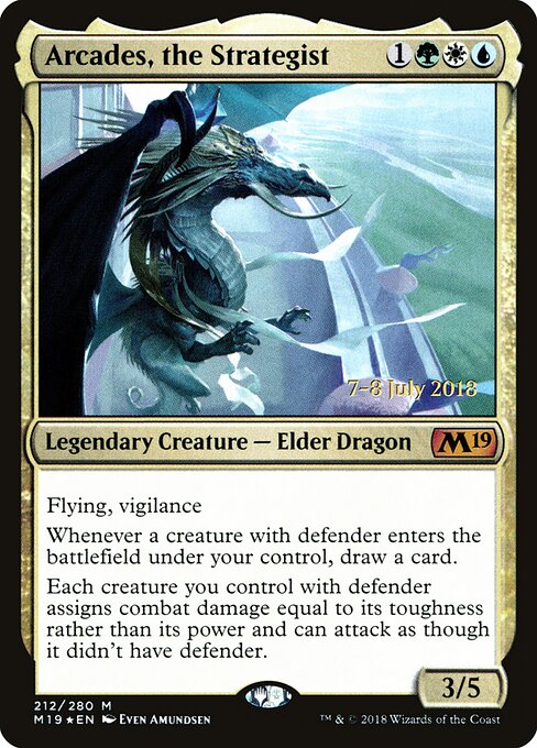 Arcades, the Strategist — Core Set 2019 Promos #212s, art by Even Amundsen