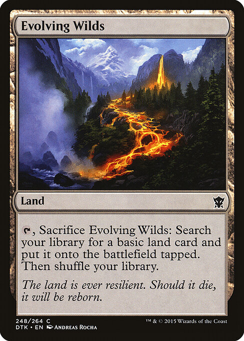 Evolving Wilds — Dragons of Tarkir #248, art by Andreas Rocha