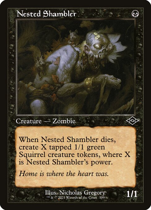 Nested Shambler — Modern Horizons 2 #399, art by Nicholas Gregory