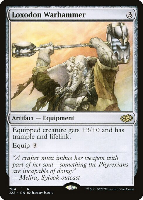 Loxodon Warhammer — Jumpstart 2022 #784, art by Jeremy Jarvis
