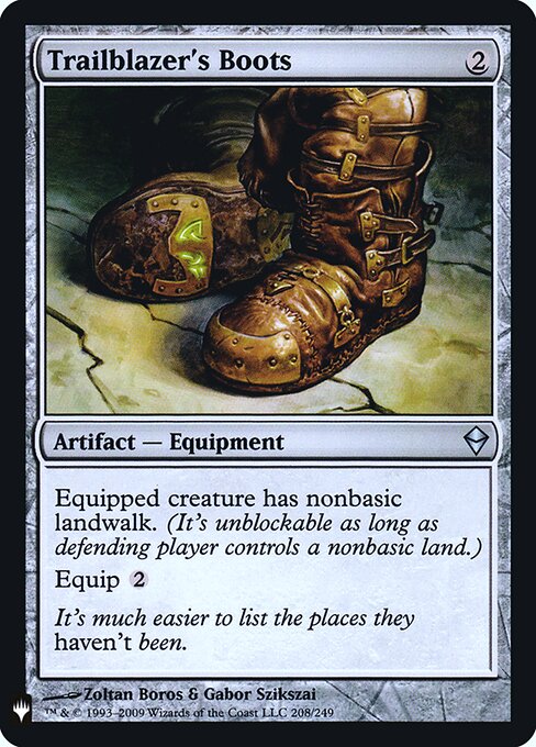 Trailblazer's Boots — The List #ZEN-208, art by Zoltan Boros & Gabor Szikszai