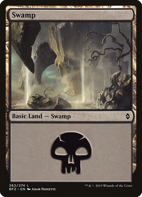 Swamp — Battle for Zendikar #262a, art by Adam Paquette