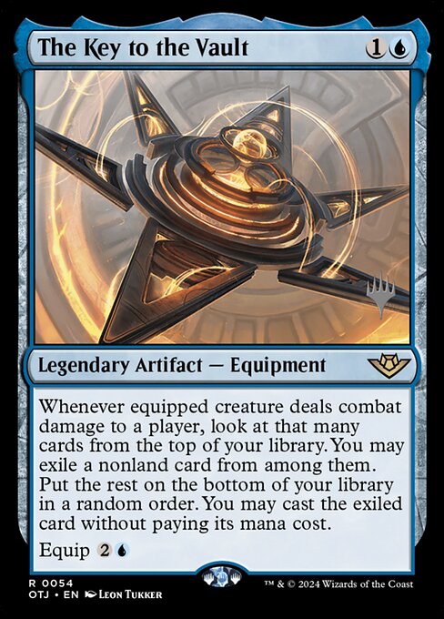 The Key to the Vault — Outlaws of Thunder Junction Promos #54p, art by Leon Tukker