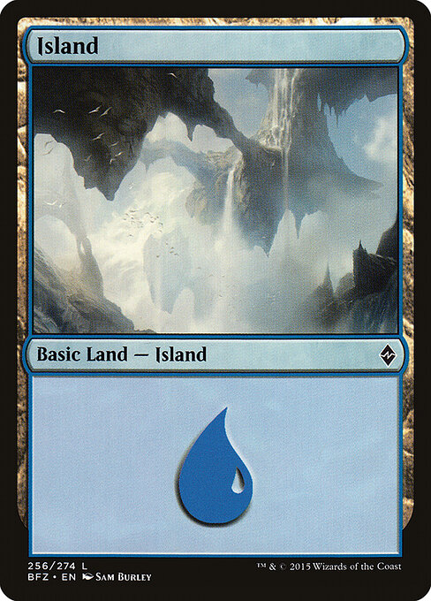Island — Battle for Zendikar #256a, art by Sam Burley