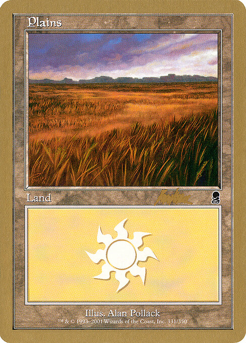 Plains — World Championship Decks 2002 #bk331a, art by Alan Pollack