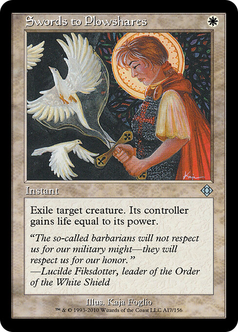 Swords to Plowshares — Magic Online Theme Decks #A17, art by Kaja Foglio