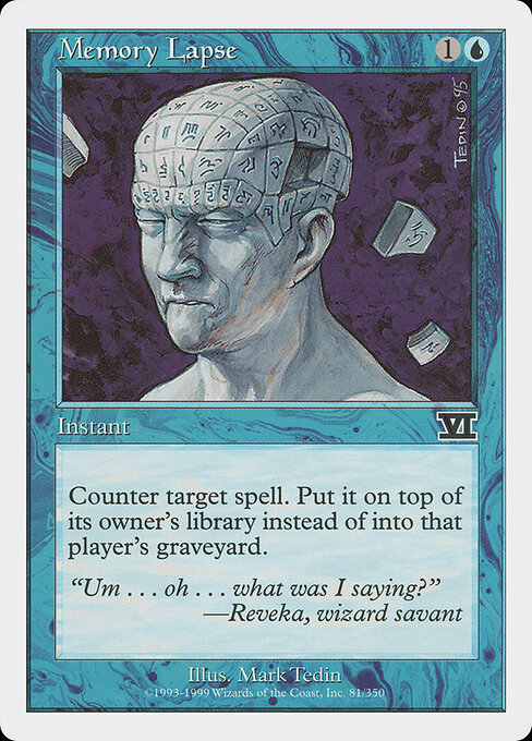 Memory Lapse — Classic Sixth Edition #81, art by Mark Tedin