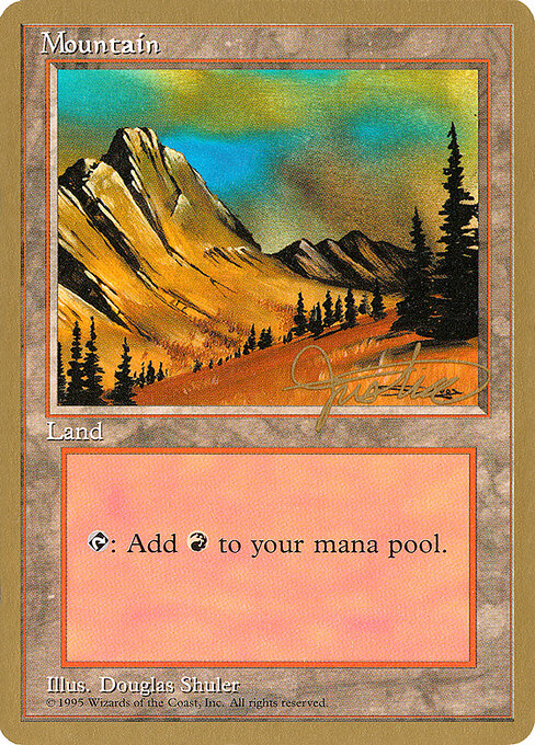 Mountain — Pro Tour Collector Set #mj375, art by Douglas Shuler