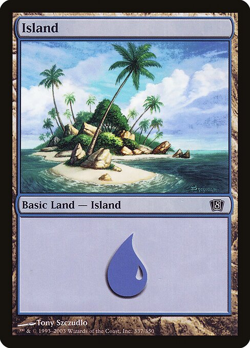 Island — Eighth Edition #337★, art by Tony Szczudlo