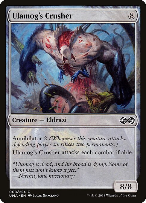 Ulamog's Crusher — Ultimate Masters #8, art by Lucas Graciano