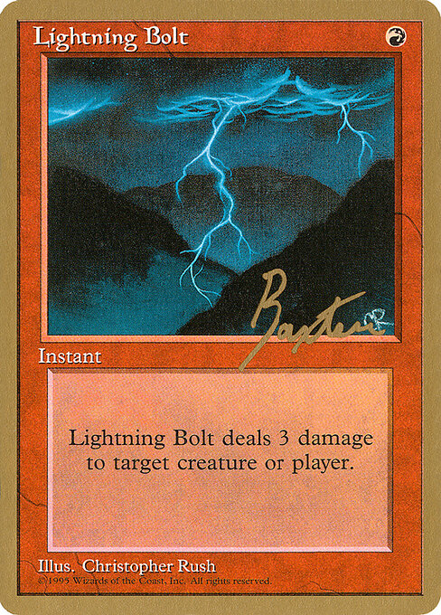 Lightning Bolt — Pro Tour Collector Set #gb208, art by Christopher Rush