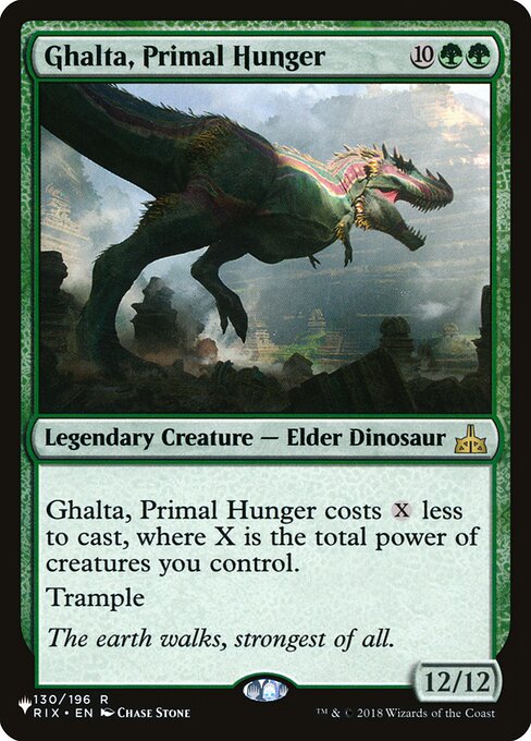 Ghalta, Primal Hunger — The List #RIX-130, art by Chase Stone