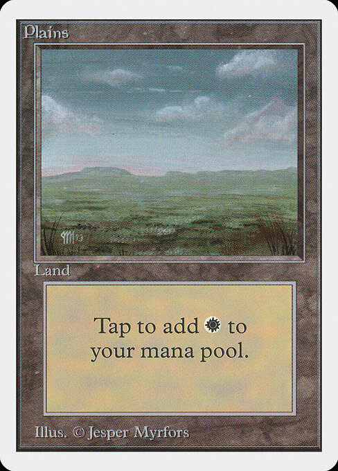 Plains — Unlimited Edition #290, art by Jesper Myrfors