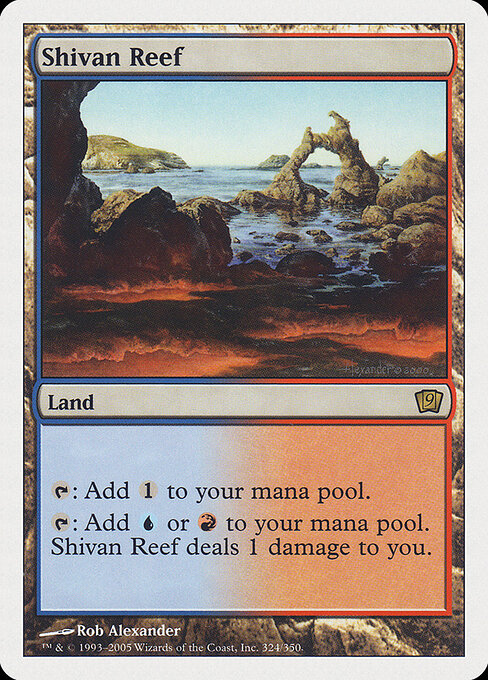 Shivan Reef — Ninth Edition #324, art by Rob Alexander