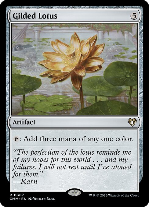 Gilded Lotus — Commander Masters #387, art by Volkan Baǵa