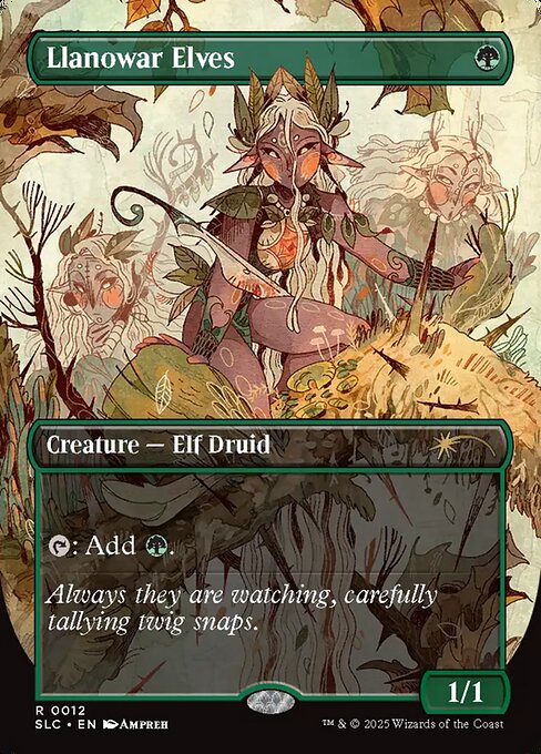 Llanowar Elves — Secret Lair Countdown #12, art by Ampreh