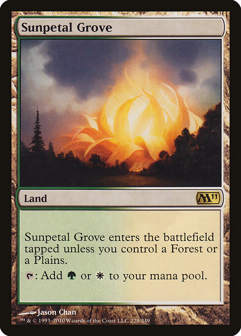 Sunpetal Grove — Magic 2011 #228, art by Jason Chan