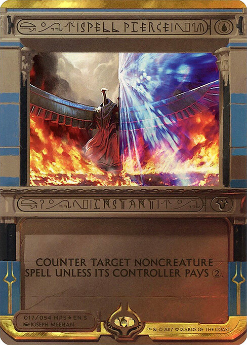 Spell Pierce — Amonkhet Invocations #17, art by Joseph Meehan