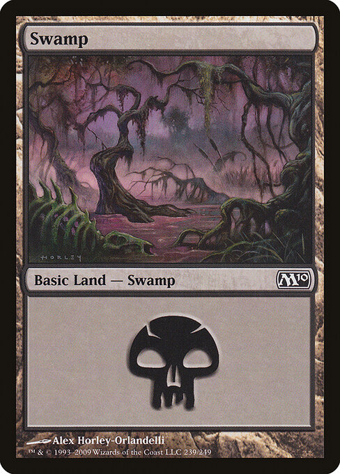 Swamp — Magic 2010 #239, art by Alex Horley-Orlandelli