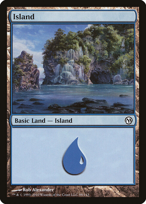 Island — Duels of the Planeswalkers #98, art by Rob Alexander