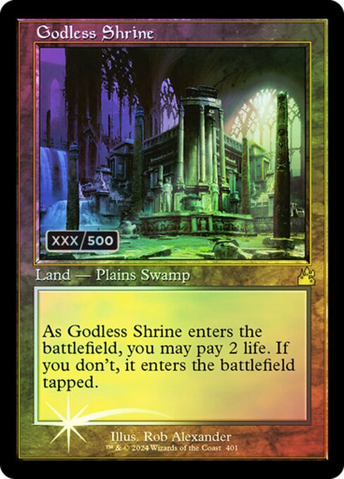 Godless Shrine — Ravnica Remastered #401z, art by Rob Alexander