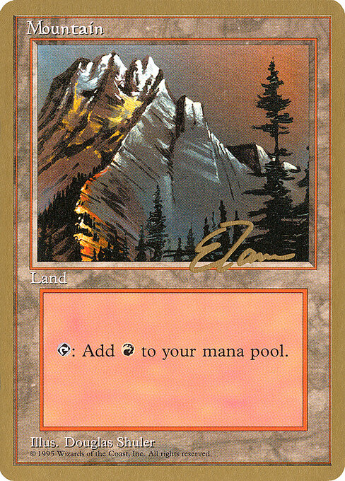 Mountain — Pro Tour Collector Set #et373, art by Douglas Shuler