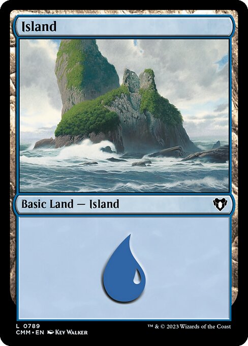 Island — Commander Masters #789, art by Kev Walker