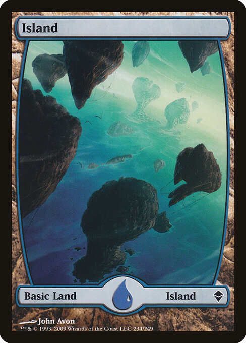 Island — Zendikar #234, art by John Avon