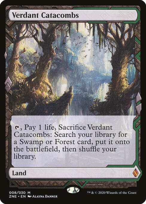 Verdant Catacombs — Zendikar Rising Expeditions #8, art by Alayna Danner