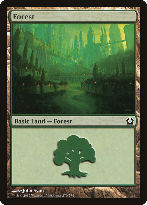 Forest — Return to Ravnica #270, art by John Avon