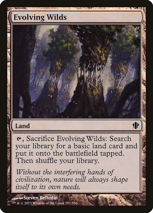 Evolving Wilds — Commander 2013 #287, art by Steven Belledin