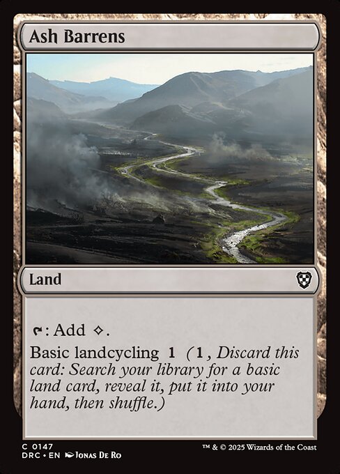Ash Barrens — Aetherdrift Commander #147, art by Jonas De Ro