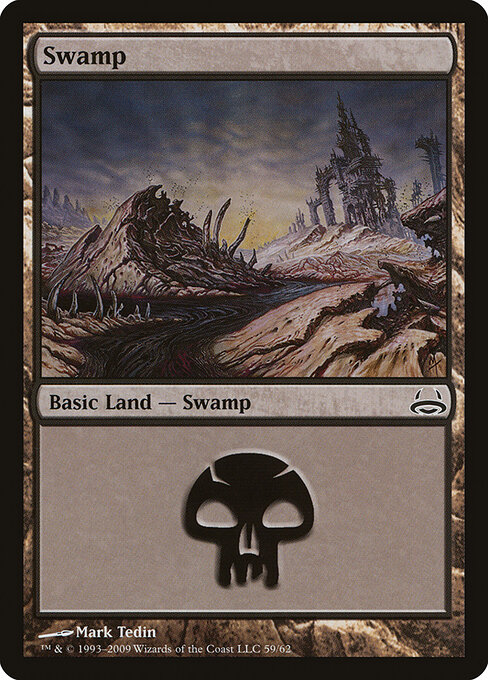Swamp — Duel Decks: Divine vs. Demonic #59, art by Mark Tedin