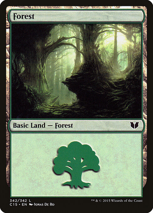 Forest — Commander 2015 #342, art by Jonas De Ro