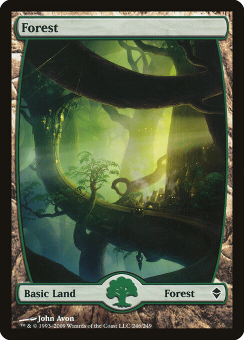 Forest — Zendikar #246, art by John Avon