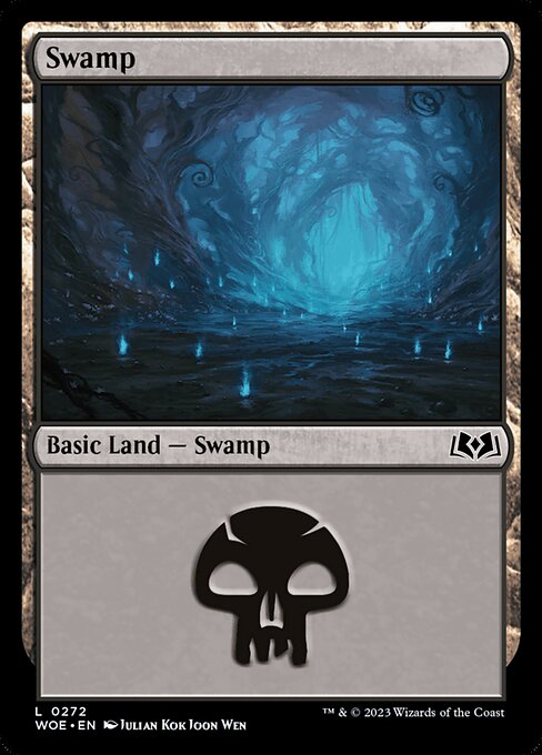 Swamp — Wilds of Eldraine #272, art by Julian Kok Joon Wen