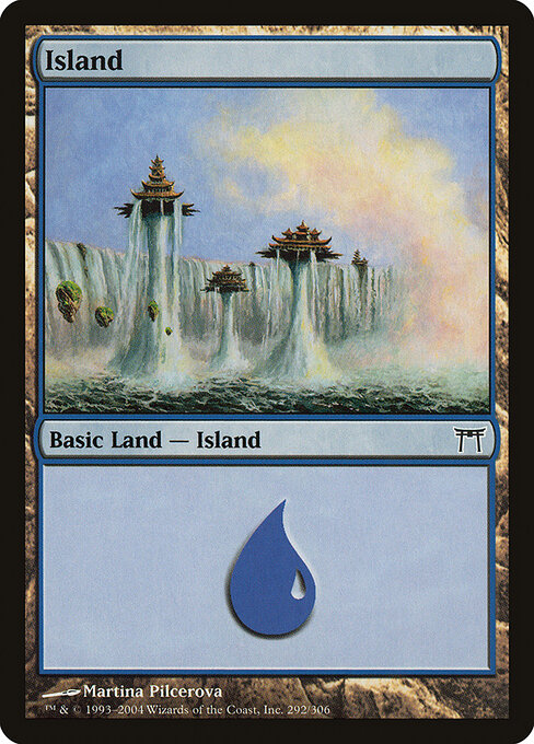 Island — Champions of Kamigawa #292, art by Martina Pilcerova