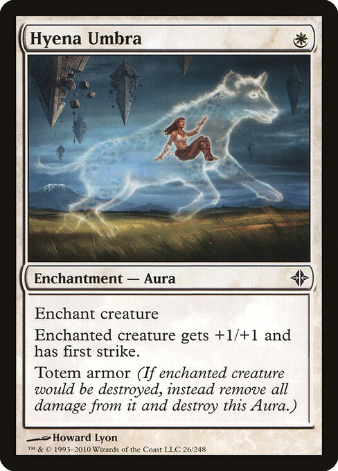 Hyena Umbra — Rise of the Eldrazi #26, art by Howard Lyon