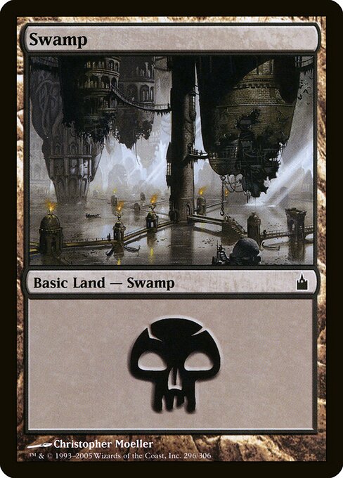Swamp — Ravnica: City of Guilds #296, art by Christopher Moeller