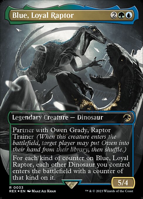 Blue, Loyal Raptor — Jurassic World Collection #33, art by Maaz Ali Khan