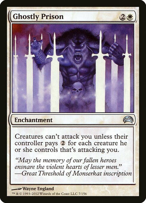 Ghostly Prison — Planechase 2012 #7, art by Wayne England