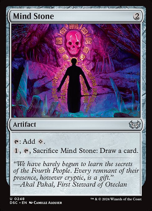 Mind Stone — Duskmourn: House of Horror Commander #248, art by Camille Alquier