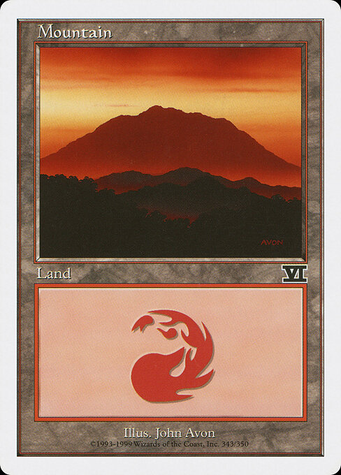 Mountain — Classic Sixth Edition #343, art by John Avon