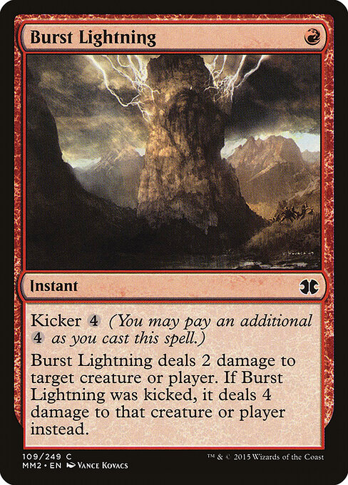 Burst Lightning — Modern Masters 2015 #109, art by Vance Kovacs