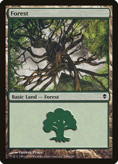 Forest — Zendikar #249a, art by Vincent Proce